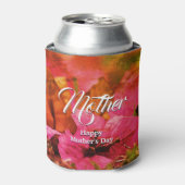 Roze Floral HAPPY MOEDERDAG Blikjeskoeler (Blikje Voorkant)