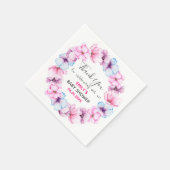  Roze Floral Hartelijk dank Baby shower Servet (Hoek)
