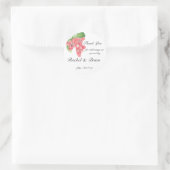 Roze Floral Hartelijk dank Ronde Sticker (Tas)