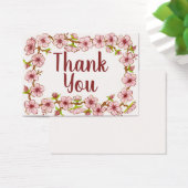 Roze Floral Hartelijk dank Visitekaartje (Bureau)