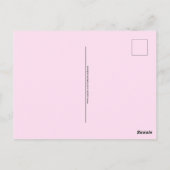 Roze Floral Heart Briefkaart (Achterkant)