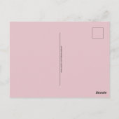 Roze Floral Heart Briefkaart (Achterkant)