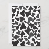 Roze Floral Heilige Koe Koe Eerste verjaardag Kaart (Achterkant)