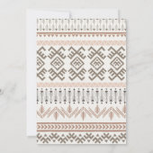 Roze floral Highland koe baby shower uitnodiging (Achterkant)