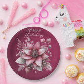 Roze Floral Holiday Paper Bord (Feest)
