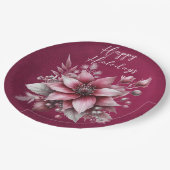 Roze Floral Holiday Paper Bord (Gekanteld)