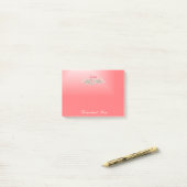 Roze Floral Homeschool mama Post-it® Notes (Op bureau)