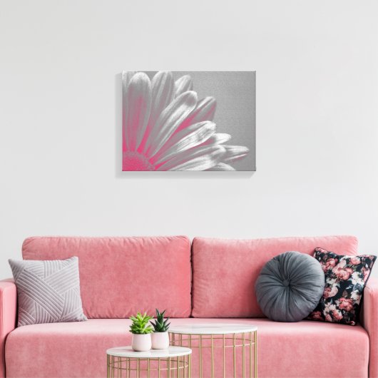 Roze Floral hooglichten Canvas Afdruk (Insitu (Woonkamer))