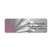 Roze Floral hoogtepunten Retouradres Etiket (Voorkant)