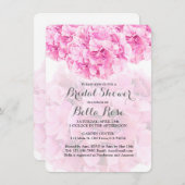 Roze Floral Hydrangea Bridal Shower Kaart (Voorkant / Achterkant)