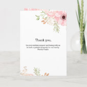 Roze Floral in liefhebbend geheugenprogramma begra Programma (Achterkant)