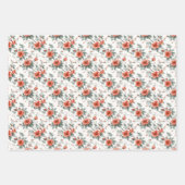 Roze  Floral Inpakpapier Vel (Voorkant 3)