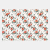 Roze  Floral Inpakpapier Vel (Voorkant 2)