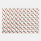 Roze  Floral Inpakpapier Vel (Voorkant)