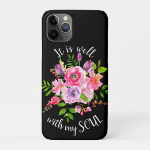 Roze Floral Inspirerend Het is goed met mijn soep Case-Mate iPhone Case