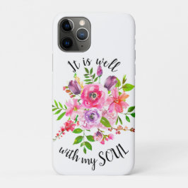 Roze Floral Inspirerend Het is goed met mijn soep Case-Mate iPhone Case