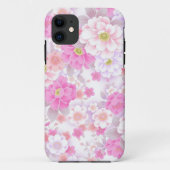 Roze Floral iPhone Case (Achterkant)