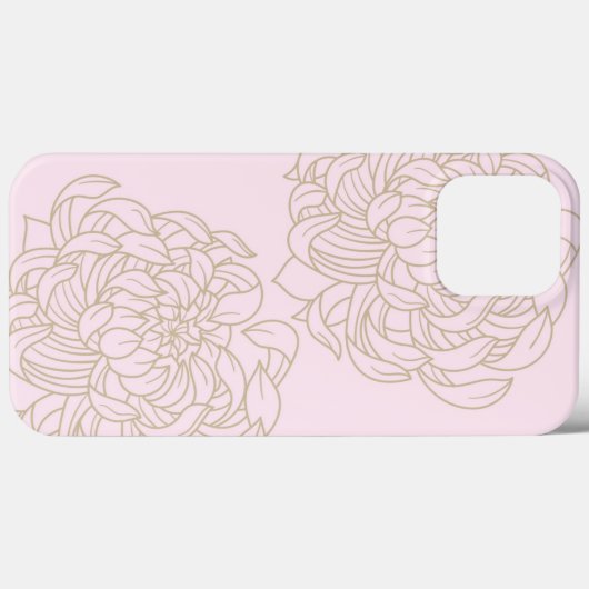 Roze Floral iPhone / iPad case (Achterkant (horizontaal))