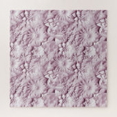 Roze Floral Jigzaag Puzzle Legpuzzel (Horizontaal)