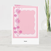 Roze Floral Kaart (Achterkant)