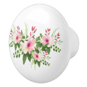 roze Floral Keramische Knop (Rechts)