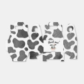 Roze Floral Koe Birthday met Koe Afdrukken Bedankdoosjes (Uitgevouwen)