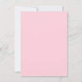 Roze Floral Koe Girl Baby shower Invitation (Achterkant)