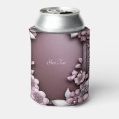 Roze Floral Koelbox Blikjeskoeler (Blikje Achterkant)