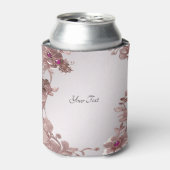 Roze  Floral Koelbox Blikjeskoeler (Blikje Voorkant)