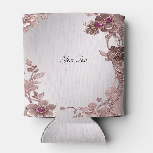 Roze  Floral Koelbox Blikjeskoeler (Achterkant)