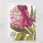 roze floral kraft  boho bruiloft uitnodiging (Achterkant)