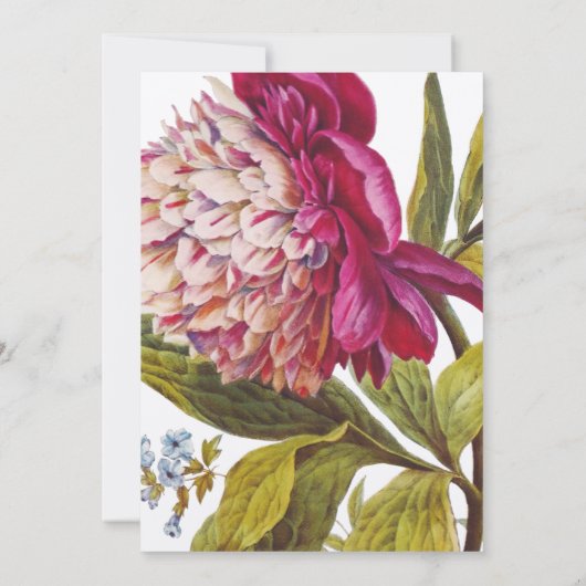 roze floral kraft  boho bruiloft uitnodiging (Achterkant)