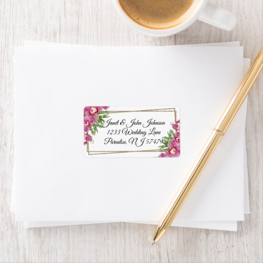 Roze Floral Label (Insitu)