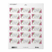 Roze Floral Label (Full Sheet)