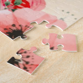 Roze Floral Lady, lenteswerk Legpuzzel (Zijkant)