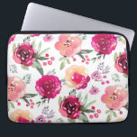 Roze Floral laptophoes Laptop Sleeve<br><div class="desc">============= OVER DIT ONTWERP =========== De schaduwen van roze bloemen en bladeren in een laptophoes geven een verbluffende mode. VOEG jouw naam, uw initiaal, om het even welke formulering of voeg foto toe om voor zich aan te passen of als gift te geven. iPhone-draagtas en iPad-draagtas voor MATCHING beschikbaar. Ideaal...</div>