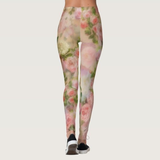  Roze Floral Leggings (Achterkant)