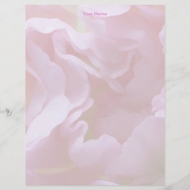 Roze Floral Letterhead (Voorkant)