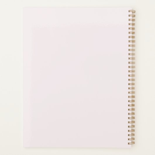 Roze Floral Lijst Bijbel Verse Gepersonaliseerd Planner (Achterkant)