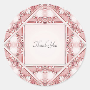 Roze Floral Lijst Envelop Seal Sticker