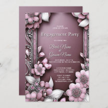 Roze Floral Lijst Verloving