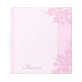  Roze Floral Lined Notitieblok (Voorkant)