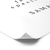 Roze Floral Love is Sweet Wedding Bar Post Poster (Hoek)