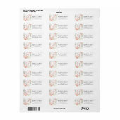 Roze Floral Love Return Address Label (Full Sheet)