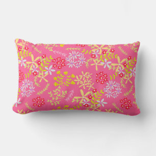 Roze Floral Lumbar Pillow Kussen