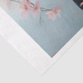 Roze Floral Luna Moth Tissuepapier (Detail)