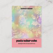 Roze Floral Luxury Earring Display Visitekaartje (Achterkant)