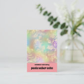 Roze Floral Luxury Earring Display Visitekaartje (Staand voorkant)