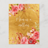 Roze Floral mam in een miljoen Moederdag Gold Briefkaart (Voorkant)