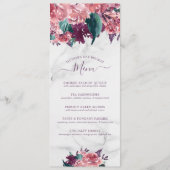  Roze Floral Marble Moederdag Brunch Menu (Voorkant)